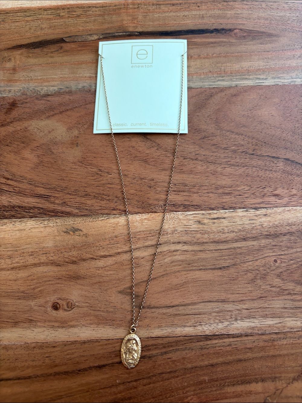enewton Gold Saint Christopher Medallion Pendant Necklace - Gold